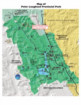 Map of Peter Lougheed Provincial Park