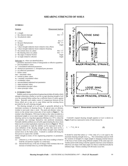 Shearing Strength of Soils