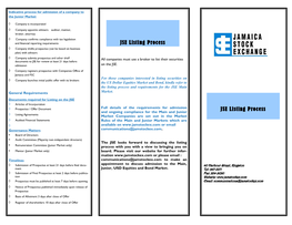 JSE Listing Process JSE Listing Process