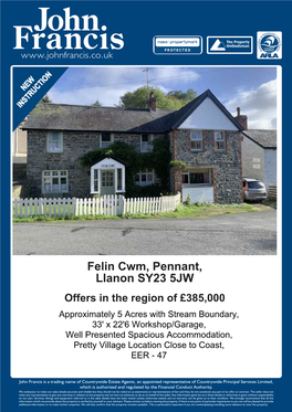 Felin Cwm, Pennant, Llanon SY23