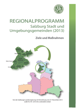 REGIONALPROGRAMM Salzburg Stadt Und Umgebungsgemeinden (2013)