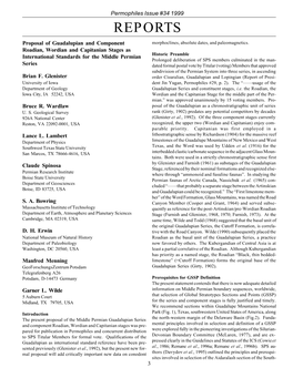 Proposal of Guadalupian and Component Roadian, Wordian And