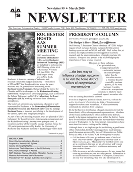 Newsletter 99 ª March 2000 NEWSLETTER