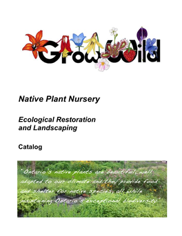 Ecological Restoration and Landscaping