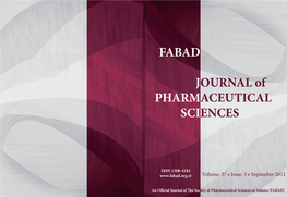 FABAD J PHARM SCI OURNAL of ACEUTICAL ENCES