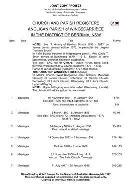 Church and Parish Registers 0