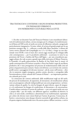 Tra Testaccio E L'ostiense I Segni Di Roma Produttiva Un Paesaggio