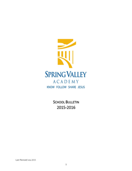 School Bulletin 2015-2016