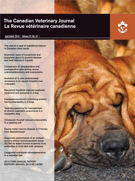 The Canadian Veterinary Journal La Revue Vétérinaire Canadienne The