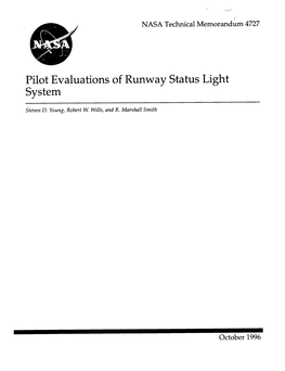 Pilot Evaluations of Runway Status Light System