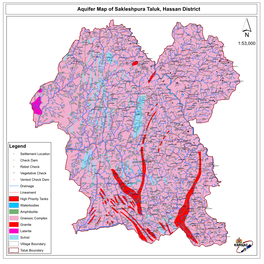 Aquifer Map of Sakleshpura Taluk, Hassan District