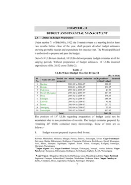 Chapterанаii Budget and Financial Management