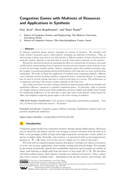 Congestion Games with Multisets of Resources and Applications in Synthesis