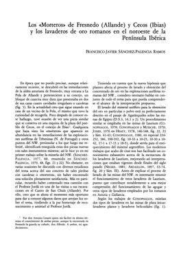 Morteros» De Fresnedo (Allande) Y Cecos (Ibias) Y Los Lavaderos De Oro Romanos En El Noroeste De La Península Ibérica