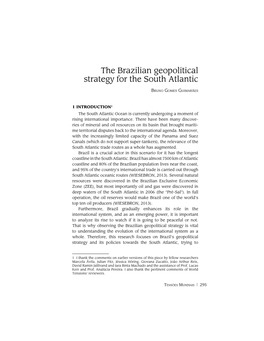 The Brazilian Geopolitical Strategy for the South Atlantic