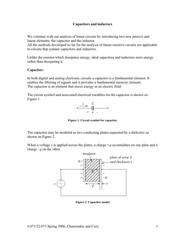 Capacitor and Inductors