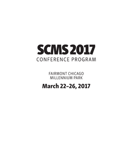 Scms 2017 Conference Program