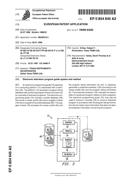 Electronic Television Program Guide System and Method