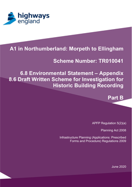 A1 in Northumberland: Morpeth to Ellingham Scheme Number