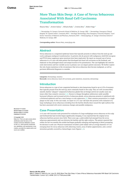 Than Skin Deep: a Case of Nevus Sebaceous Associated with Basal Cell Carcinoma Transformation