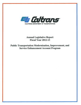 Public Transportation Modernization, Improvement, and Service Enhancement Account Program Background