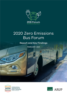 2020 Zero Emissions Bus Forum Report and Key Findings