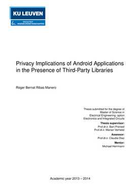 Privacy Implications of Android Applications in the Presence of Third-Party Libraries