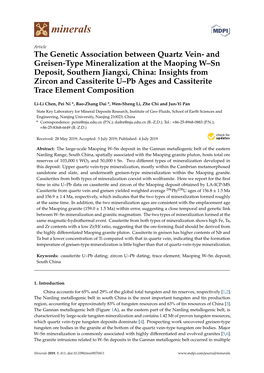 The Genetic Association Between Quartz Vein- and Greisen-Type