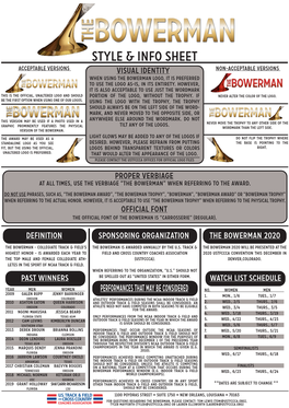 The Bowerman Style Guide