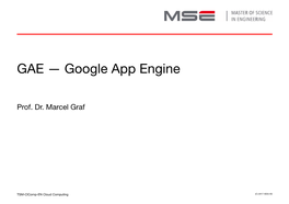 GAE — Google App Engine