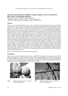 Molecular Characterization of Hellenic Variants of Apple Scar Skin Viroid