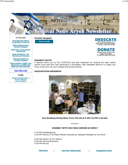 YNA Newsletter 1 of 10