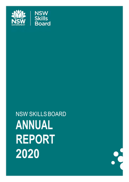 NSW Skills Board Annual Report 2019-2020