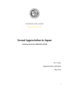 Sexual Appreciation in Japan