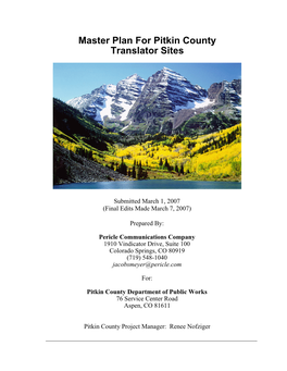 Pitkin County Master Plan