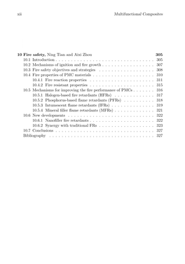 Xii Multifunctional Composites 10 Fire Safety, Ning Tian and Aixi Zhou 305