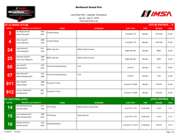 (Gtlm) Entries - 8 Car No