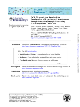 IL-23-Dependent Th17 Cells Encephalomyelitis Through