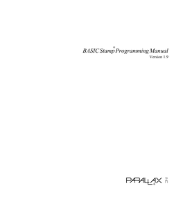 BASIC Stamp Programming Manual Version 1.9