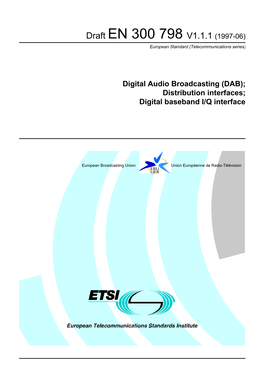 EN 300 798 V1.1.1 (1997-06) European Standard (Telecommunications Series)