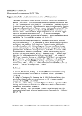 SUPPLEMENTARY DATA Electronic Supplementary Material (ESM) Tables