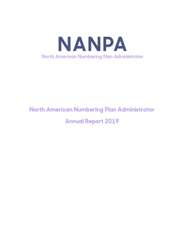 NANPA Annual Report 2019