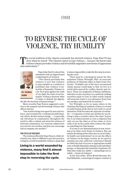 Ethics-To Reverse the Cycle of Violence Try Humility