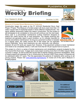 Weekly Briefing