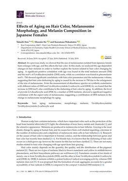 Effects of Aging on Hair Color, Melanosome Morphology