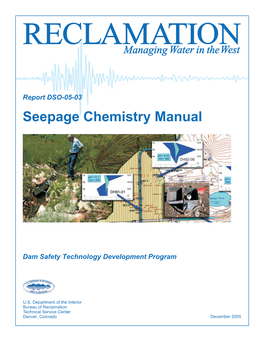 Seepage Chemistry Manual