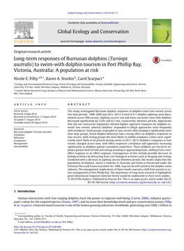 Long-Term Responses of Burrunan Dolphins (Tursiops Australis) to Swim-With Dolphin Tourism in Port Phillip Bay, Victoria, Australia: a Population at Risk