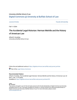 Herman Melville and the History of American Law