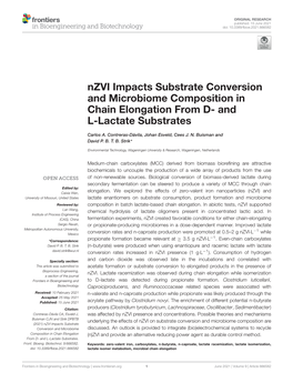 Nzvi Impacts Substrate Conversion and Microbiome Composition in Chain Elongation from D- and L-Lactate Substrates