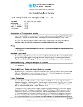 DNA Ploidy Cell Cycle Analysis AHS – M2136